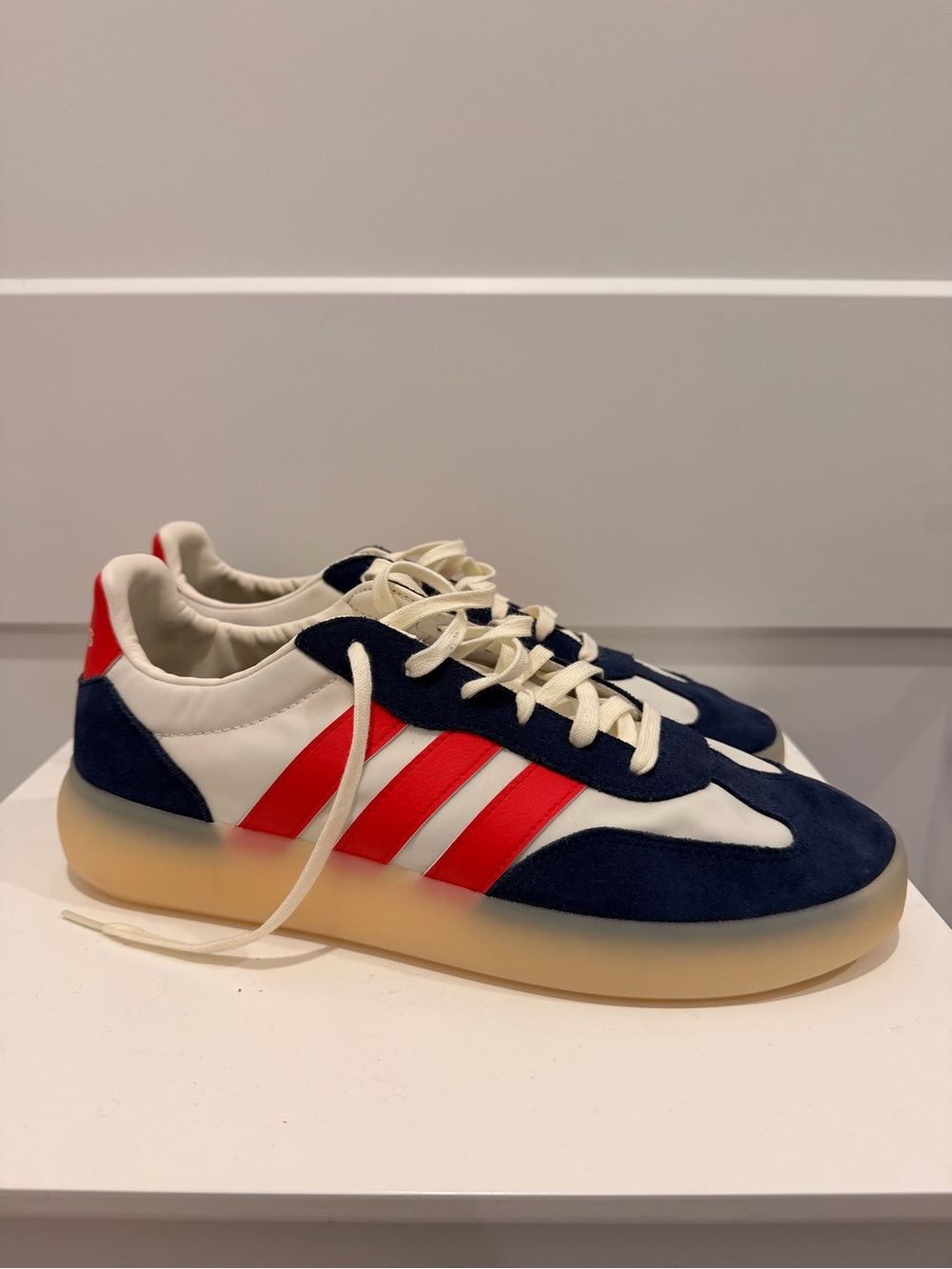 adidas Men’s Navy/White/Red Retro Suede & Leather Sneakers